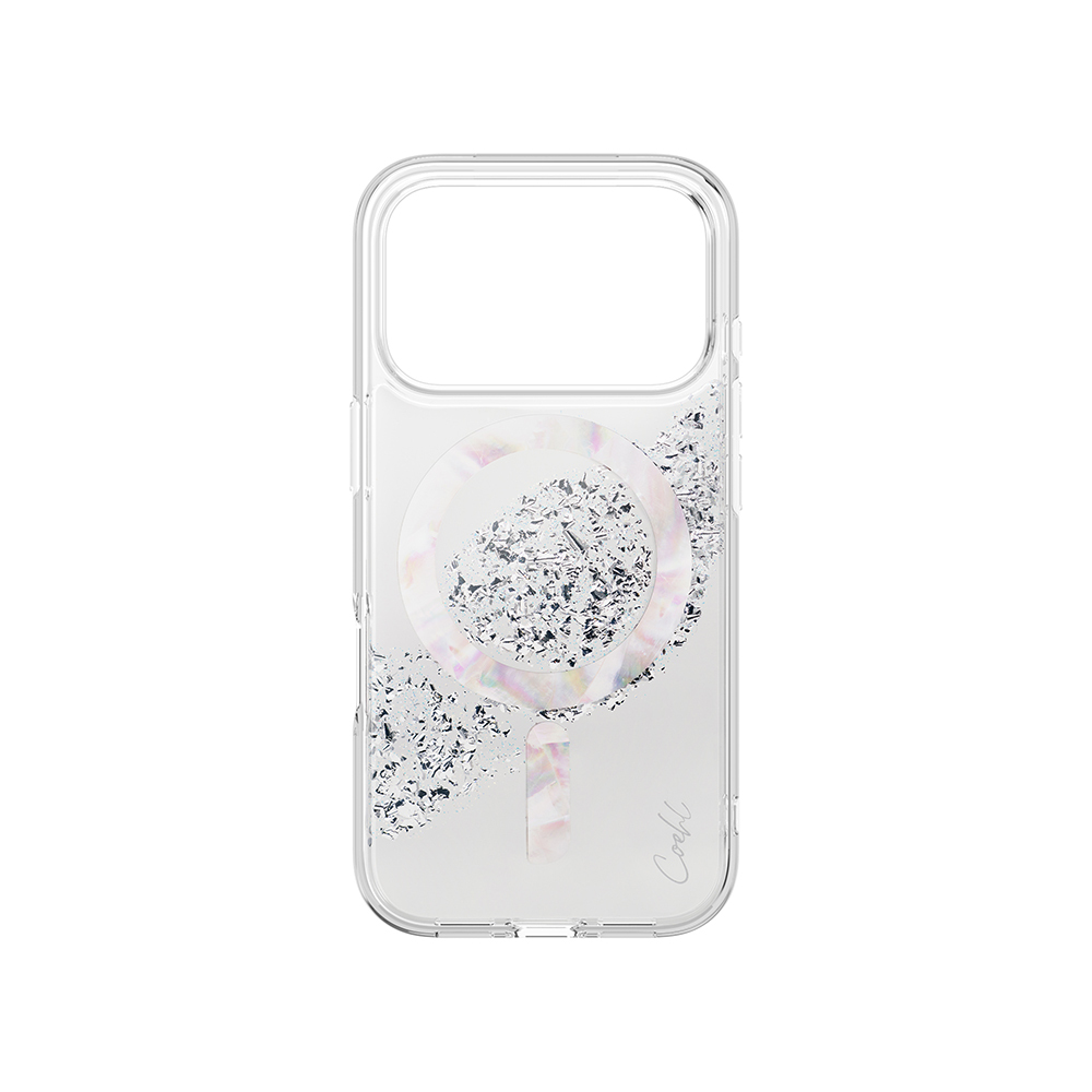 Apple iPhone 17 Pro Uyumlu Kılıf M-safe Şarj Parlak Kristal Desenli Coehl Crystelle Kapak - 1