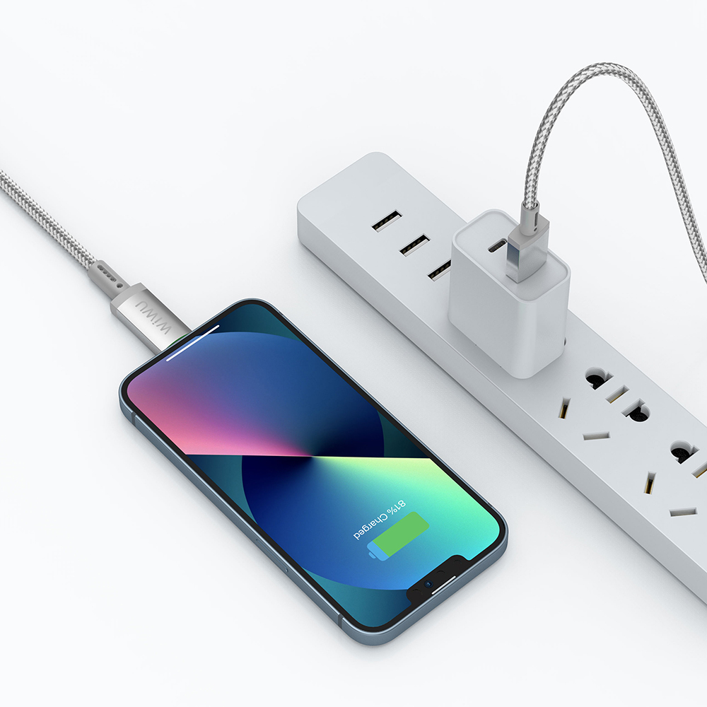 Wiwu Wi-C081 Maglink Serisi Işıklı Magnetik USB-A to Lightning Işıklı Hızlı Şarj Özellikli Data ve Şarj Kablosu 1M - 4