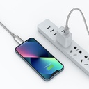 Wiwu Wi-C081 Maglink Serisi Işıklı Magnetik USB-A to Lightning Işıklı Hızlı Şarj Özellikli Data ve Şarj Kablosu 1M - 4