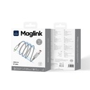 Wiwu Wi-C081 Maglink Serisi Işıklı Magnetik USB-A to Lightning Işıklı Hızlı Şarj Özellikli Data ve Şarj Kablosu 1M - 5
