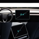 Tesla Yeni Model Y 2in1 Araç Multimedya Ekran Koruyucu Uygulama Aparatlı Zore Premium Mat Temperli Cam Ekran Koruyucu - 5
