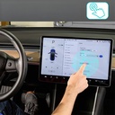 Tesla Yeni Model Y 2in1 Araç Multimedya Ekran Koruyucu Uygulama Aparatlı Zore Premium Temperli Cam Ekran Koruyucu - 5
