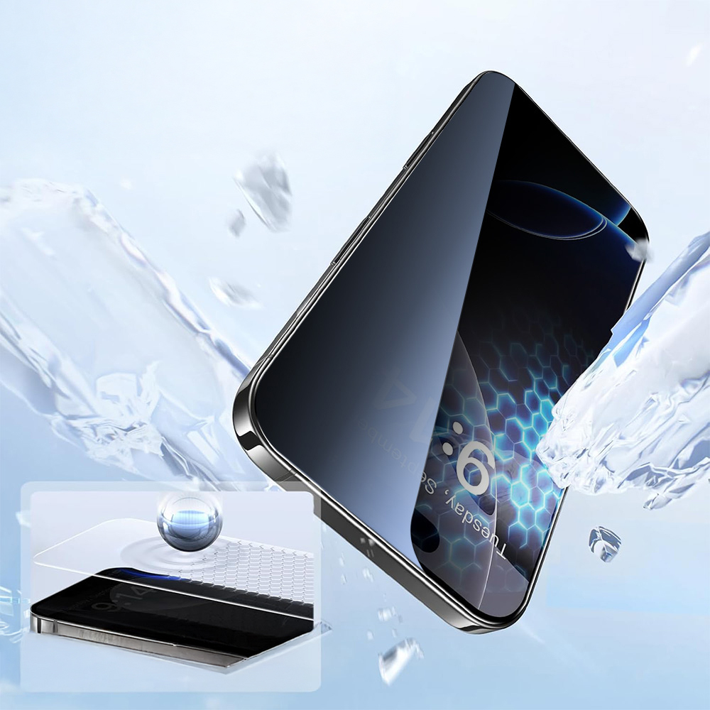 Apple iPhone 17 Uyumlu Zore 2.5D Oliv Privacy Temperli Cam Ekran Koruyucu + Kolay Uygulama Aparatı - 7