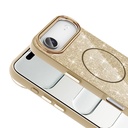 Apple iPhone 17 Air Uyumlu Kılıf M-safe Şarj Özellikli Parlayan Simli Zore Okso Kapak - 7