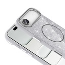 Apple iPhone 17 Air Uyumlu Kılıf M-safe Şarj Özellikli Parlayan Simli Zore Okso Kapak - 8