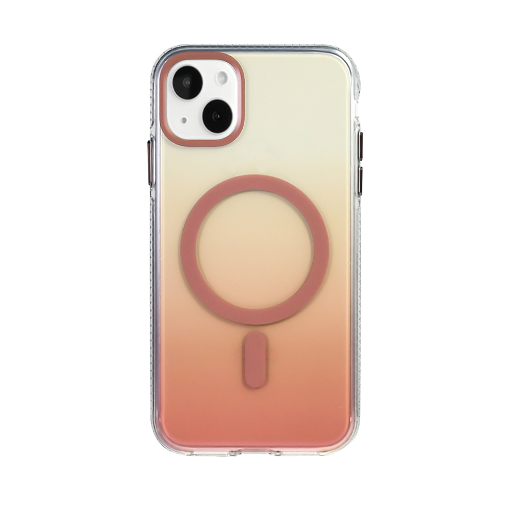 Apple iPhone 15 Uyumlu Kılıf M-safe Şarj Özellikli Transparan Renk Geçişli Zore Toros Kapak - 5