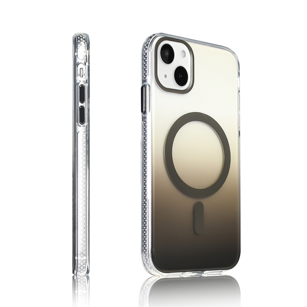 Apple iPhone 15 Uyumlu Kılıf M-safe Şarj Özellikli Transparan Renk Geçişli Zore Toros Kapak - 8