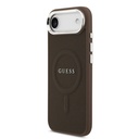Apple iPhone 17 Air Uyumlu Kılıf Guess Orjinal Lisanslı M-safe Şarj Özellikli Klasik Yazı Logolu PU Deri Kapak - 1