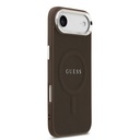 Apple iPhone 17 Air Uyumlu Kılıf Guess Orjinal Lisanslı M-safe Şarj Özellikli Klasik Yazı Logolu PU Deri Kapak - 3