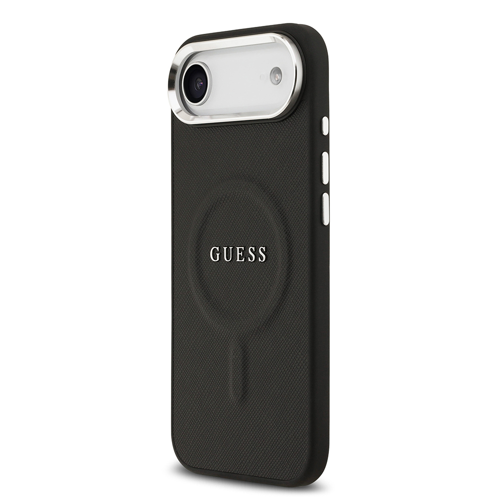 Apple iPhone 17 Air Uyumlu Kılıf Guess Orjinal Lisanslı M-safe Şarj Özellikli Klasik Yazı Logolu PU Deri Kapak - 7