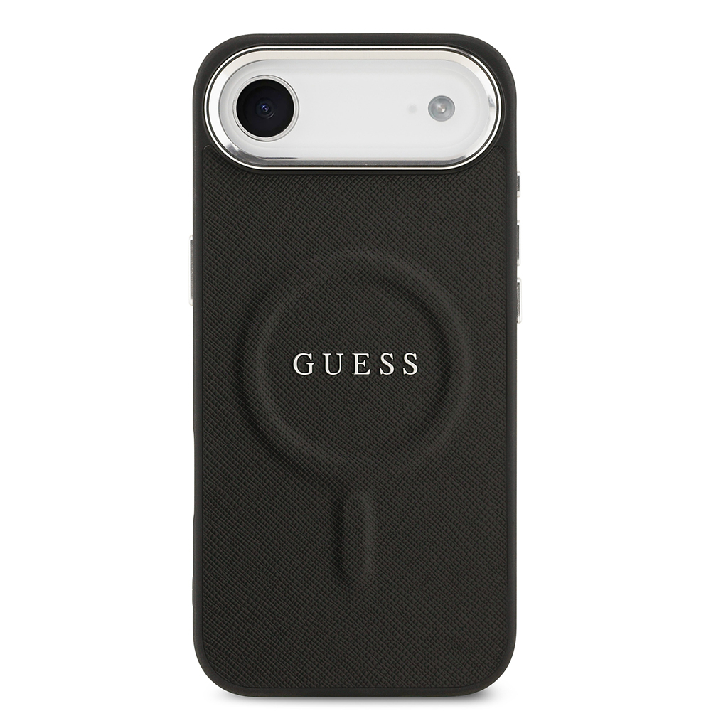 Apple iPhone 17 Air Uyumlu Kılıf Guess Orjinal Lisanslı M-safe Şarj Özellikli Klasik Yazı Logolu PU Deri Kapak - 8