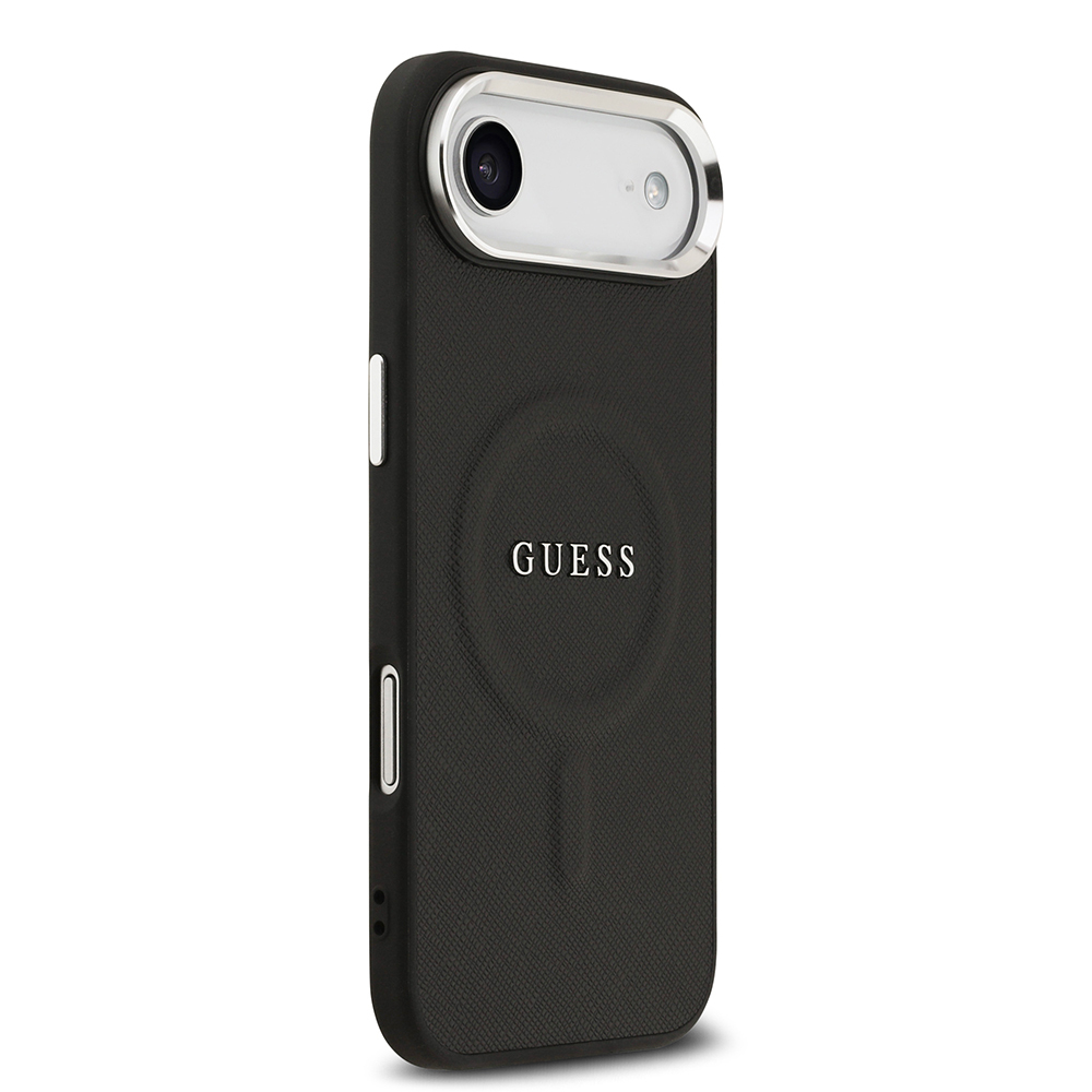 Apple iPhone 17 Air Uyumlu Kılıf Guess Orjinal Lisanslı M-safe Şarj Özellikli Klasik Yazı Logolu PU Deri Kapak - 9