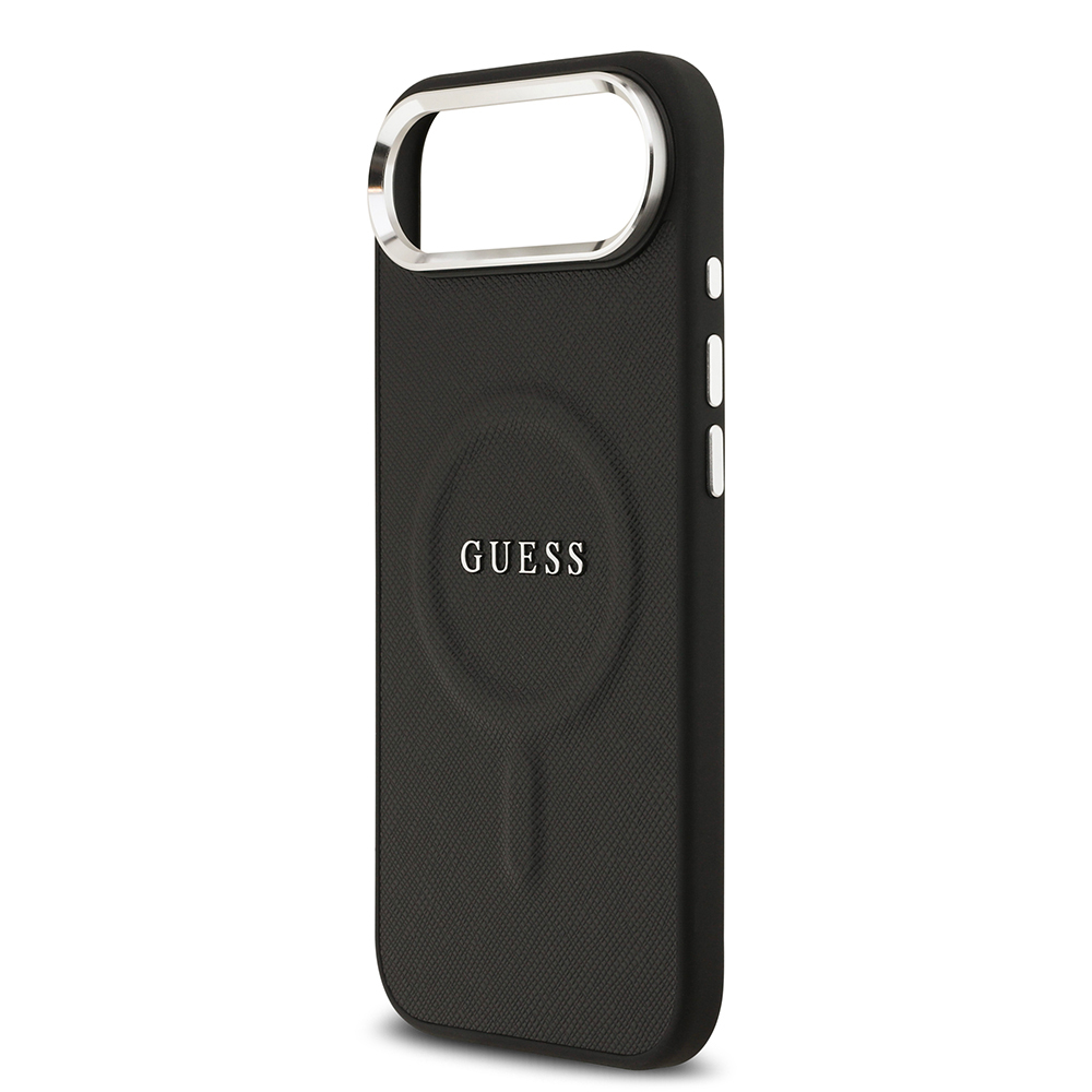 Apple iPhone 17 Air Uyumlu Kılıf Guess Orjinal Lisanslı M-safe Şarj Özellikli Klasik Yazı Logolu PU Deri Kapak - 11