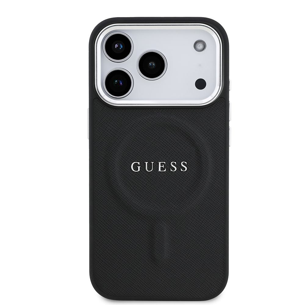 Apple iPhone 17 Pro Uyumlu Kılıf Guess Orjinal Lisanslı M-safe Şarj Özellikli Klasik Yazı Logolu PU Deri Kapak - 2