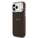 Apple iPhone 17 Pro Uyumlu Kılıf Guess Orjinal Lisanslı M-safe Şarj Özellikli Klasik Yazı Logolu PU Deri Kapak - 7