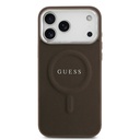 Apple iPhone 17 Pro Uyumlu Kılıf Guess Orjinal Lisanslı M-safe Şarj Özellikli Klasik Yazı Logolu PU Deri Kapak - 8