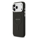 Apple iPhone 17 Pro Max Uyumlu Kılıf Guess Orjinal Lisanslı M-safe Şarj Özellikli Klasik Yazı Logolu PU Deri Kapak - 7