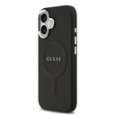 Apple iPhone 17 Uyumlu Kılıf Guess Orjinal Lisanslı M-safe Şarj Özellikli Klasik Yazı Logolu PU Deri Kapak - 1