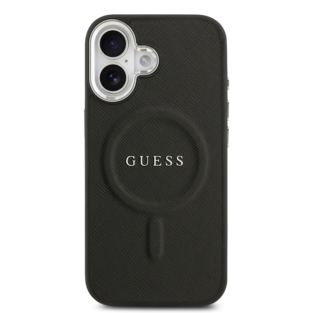 Apple iPhone 17 Uyumlu Kılıf Guess Orjinal Lisanslı M-safe Şarj Özellikli Klasik Yazı Logolu PU Deri Kapak - 2