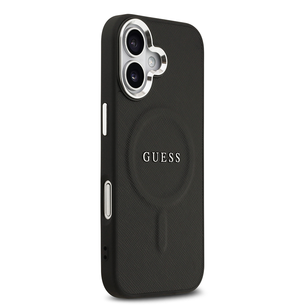 Apple iPhone 17 Uyumlu Kılıf Guess Orjinal Lisanslı M-safe Şarj Özellikli Klasik Yazı Logolu PU Deri Kapak - 3