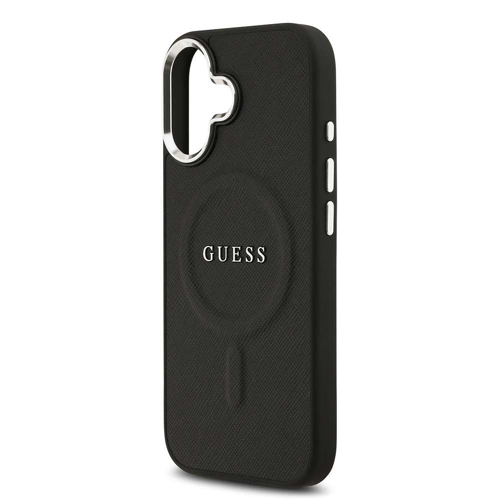 Apple iPhone 17 Uyumlu Kılıf Guess Orjinal Lisanslı M-safe Şarj Özellikli Klasik Yazı Logolu PU Deri Kapak - 5
