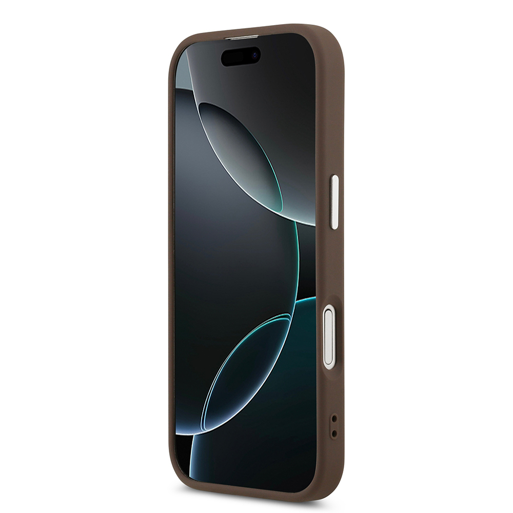 Apple iPhone 17 Uyumlu Kılıf Guess Orjinal Lisanslı M-safe Şarj Özellikli Klasik Yazı Logolu PU Deri Kapak - 10