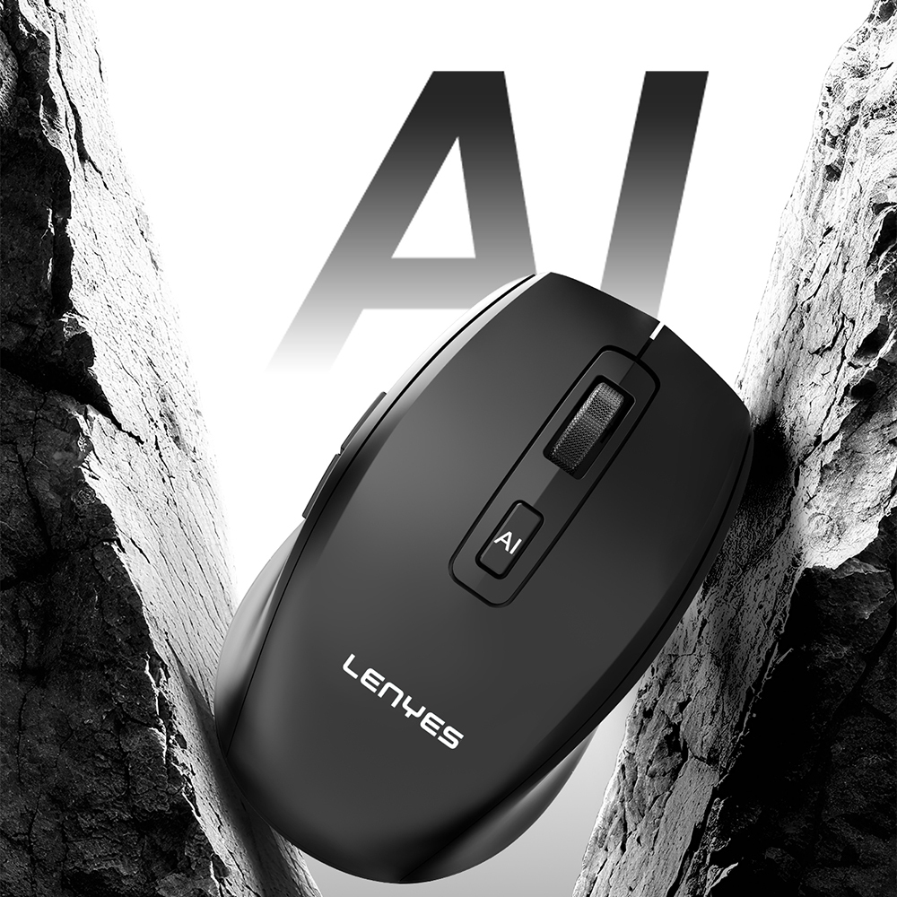 Lenyes WS106 Yapay Zeka Destekli Ergonomik Çift Bluetooth Bağlantılı 2.4G Kablosuz Mouse 1200 DPI - 1