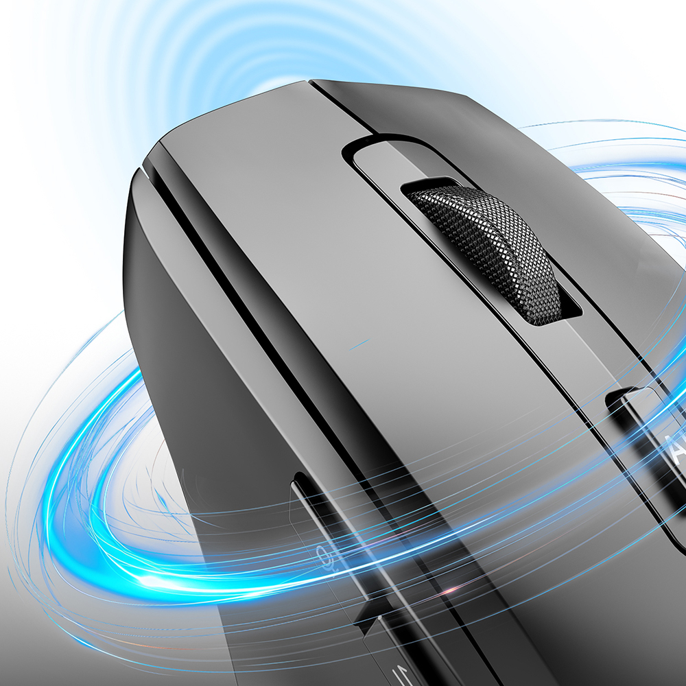Lenyes WS106 Yapay Zeka Destekli Ergonomik Çift Bluetooth Bağlantılı 2.4G Kablosuz Mouse 1200 DPI - 2