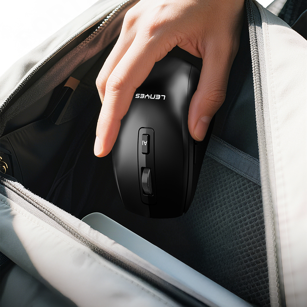 Lenyes WS106 Yapay Zeka Destekli Ergonomik Çift Bluetooth Bağlantılı 2.4G Kablosuz Mouse 1200 DPI - 4