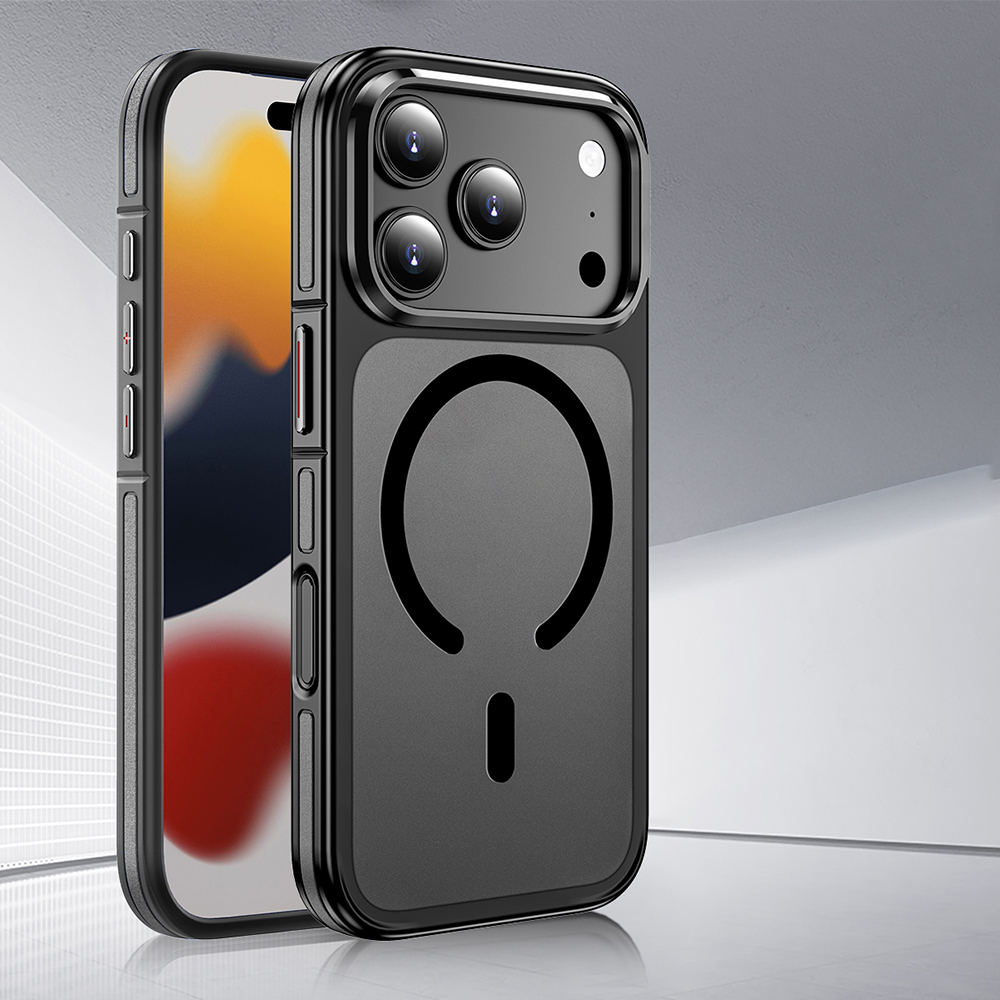 Apple iPhone 17 Pro Uyumlu Kılıf M-safe Şarj Özellikli Mat Görünümlü Wlons Vevo Kapak - 1
