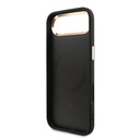 Apple iPhone 17 Air Uyumlu Kılıf Guess Orjinal Lisanslı M-safe Şarj Özellikli Gold Metal Kamera Çerçeveli Taşlı Üçgen Logo 4G Desenli Kapak - 6