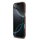 Apple iPhone 17 Air Uyumlu Kılıf Guess Orjinal Lisanslı M-safe Şarj Özellikli Gold Metal Kamera Çerçeveli Taşlı Üçgen Logo 4G Desenli Kapak - 11