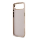 Apple iPhone 17 Air Uyumlu Kılıf Guess Orjinal Lisanslı M-safe Şarj Özellikli Gold Metal Kamera Çerçeveli Taşlı Üçgen Logo 4G Desenli Kapak - 20