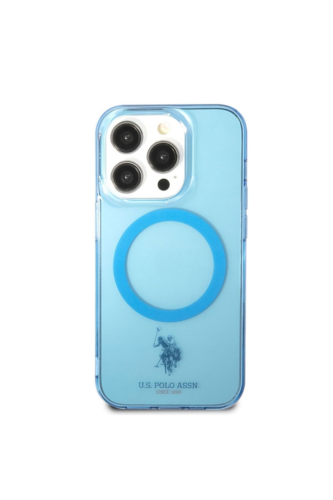 Apple iPhone 14 Pro Uyumlu Kılıf U.S. POLO ASSN. Magsafe Şarj Özellikli Transparan Tasarım Kapak