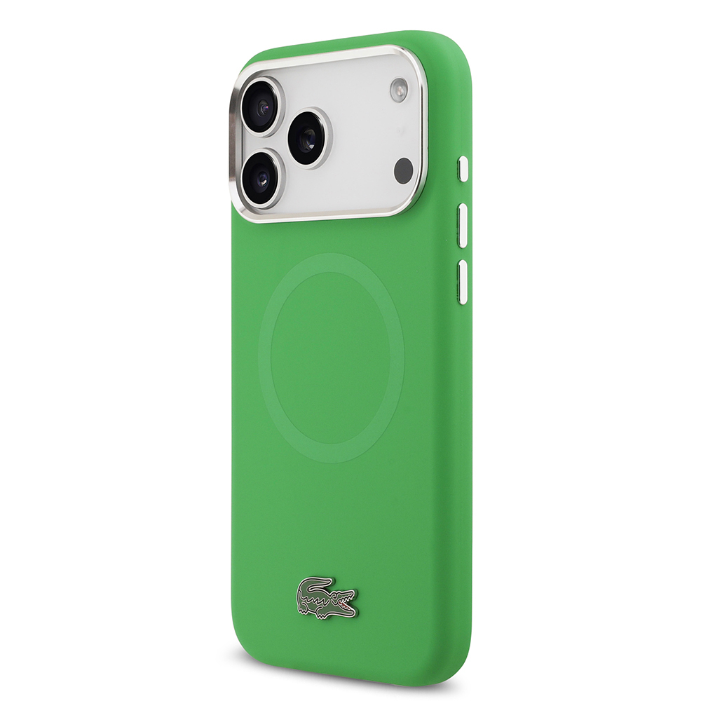Apple iPhone 17 Pro Max Uyumlu Kılıf Lacoste Orjinal Lisanslı M-safe Şarj Özellikli İkonik Logolu Metal Kamera Çerçeveli Silikon Kapak - 15