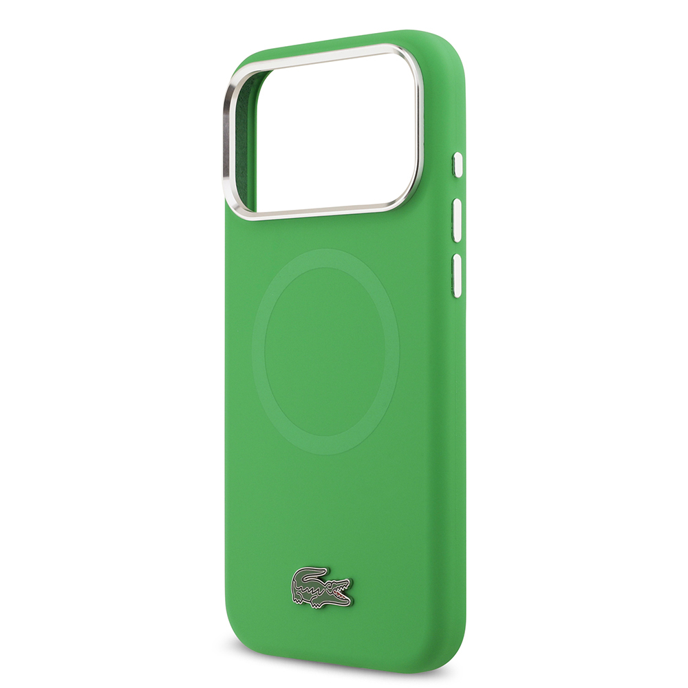 Apple iPhone 17 Pro Max Uyumlu Kılıf Lacoste Orjinal Lisanslı M-safe Şarj Özellikli İkonik Logolu Metal Kamera Çerçeveli Silikon Kapak - 19