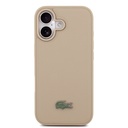 Apple iPhone 17 Uyumlu Kılıf Lacoste Orjinal Lisanslı M-safe Şarj Özellikli PU Pike Desenli Metal Logolu Kartlıklı Kapak - 1