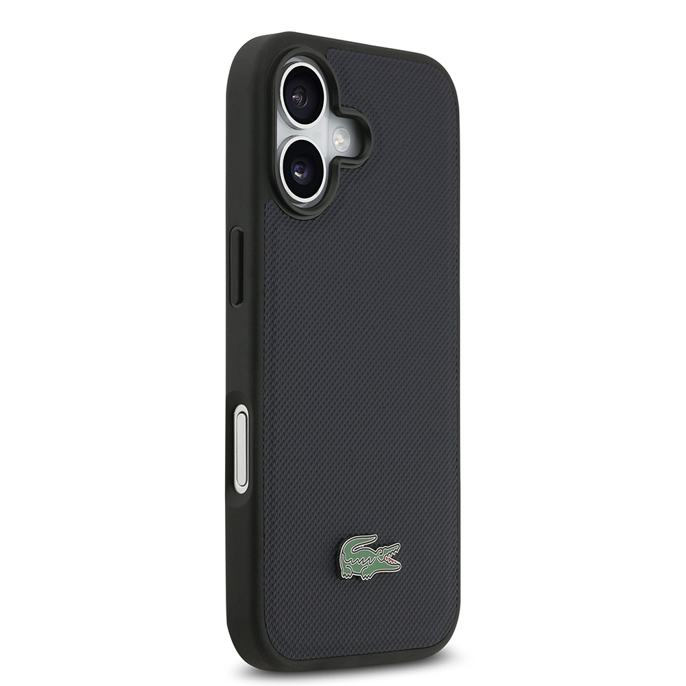 Apple iPhone 17 Uyumlu Kılıf Lacoste Orjinal Lisanslı M-safe Şarj Özellikli PU Pike Desenli Metal Logolu Kartlıklı Kapak - 11