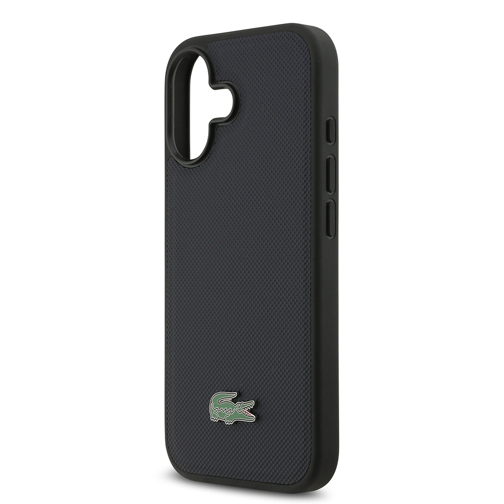 Apple iPhone 17 Uyumlu Kılıf Lacoste Orjinal Lisanslı M-safe Şarj Özellikli PU Pike Desenli Metal Logolu Kartlıklı Kapak - 13