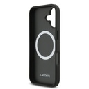 Apple iPhone 17 Uyumlu Kılıf Lacoste Orjinal Lisanslı M-safe Şarj Özellikli PU Pike Desenli Metal Logolu Kartlıklı Kapak - 14