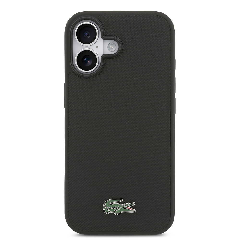 Apple iPhone 17 Uyumlu Kılıf Lacoste Orjinal Lisanslı M-safe Şarj Özellikli PU Pike Desenli Metal Logolu Kartlıklı Kapak - 28