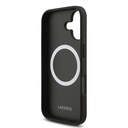 Apple iPhone 17 Uyumlu Kılıf Lacoste Orjinal Lisanslı M-safe Şarj Özellikli PU Pike Desenli Metal Logolu Kartlıklı Kapak - 32