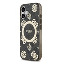 Apple iPhone 17 Uyumlu Kılıf Guess Orjinal Lisanslı M-safe Şarj Özellikli IML Peony ve 4G Desenli Klasik Logolu Kapak - 1