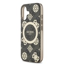 Apple iPhone 17 Uyumlu Kılıf Guess Orjinal Lisanslı M-safe Şarj Özellikli IML Peony ve 4G Desenli Klasik Logolu Kapak - 5
