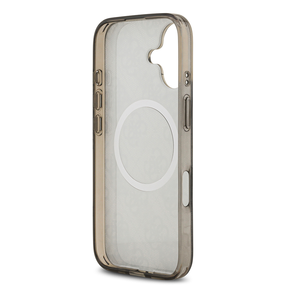 Apple iPhone 17 Uyumlu Kılıf Guess Orjinal Lisanslı M-safe Şarj Özellikli IML Peony ve 4G Desenli Klasik Logolu Kapak - 6