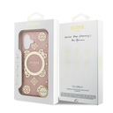 Apple iPhone 17 Uyumlu Kılıf Guess Orjinal Lisanslı M-safe Şarj Özellikli IML Peony ve 4G Desenli Klasik Logolu Kapak - 21