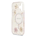 Apple iPhone 17 Uyumlu Kılıf Guess Orjinal Lisanslı M-safe Şarj Özellikli Transparan Resin Flowers Kapak - 6