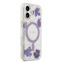 Apple iPhone 17 Uyumlu Kılıf Guess Orjinal Lisanslı M-safe Şarj Özellikli Transparan Resin Flowers Kapak - 10