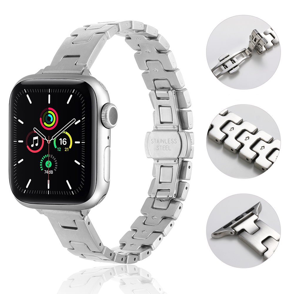 Apple Watch 44mm Uyumlu Zore KRD-150 Metal Kordon Strap Kayış - 6