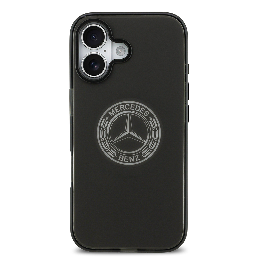 Apple iPhone 17 Uyumlu Kılıf Mercedes Benz Orjinal Lisanslı M-safe Şarj Özellikli Buzlu PC Nostaljik Yıldız Dizayn Kapak - 2